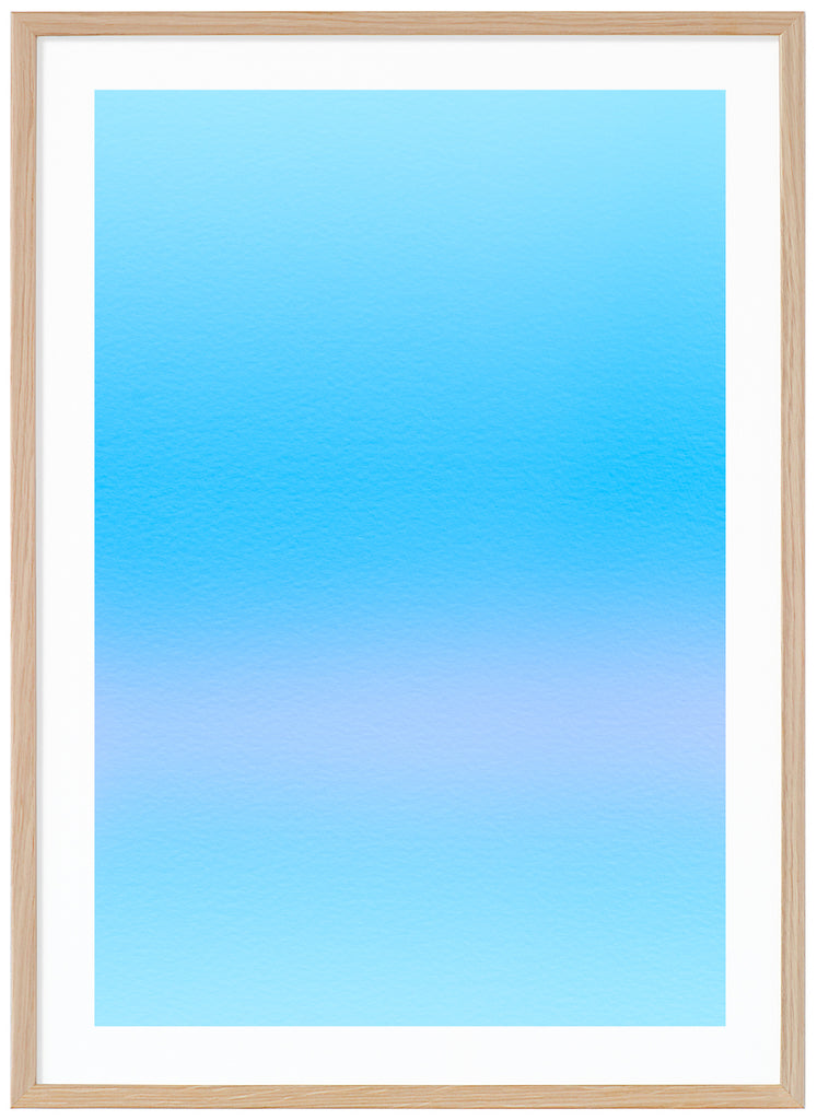 Abstrakt blå poster som tonar i rosa. Ekram.