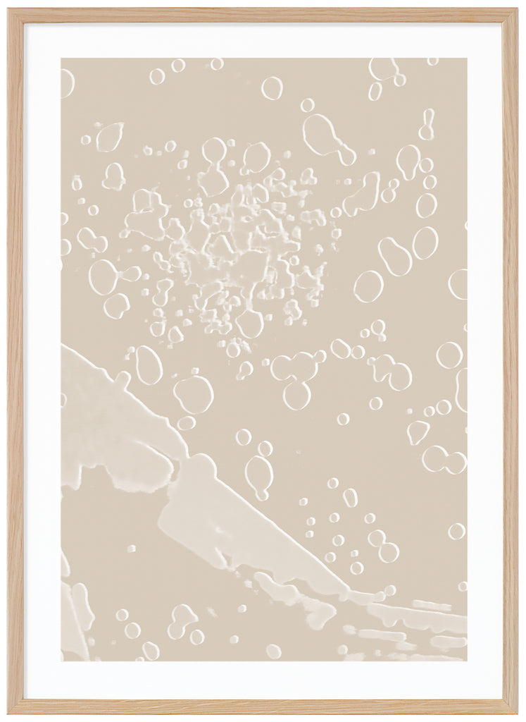 Poster av abstrakt motiv i en beige monokrom ton. Ekram