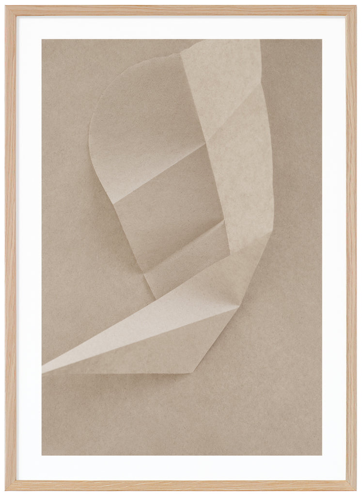 Grå/beige poster av abstrakt motiv. Stående format. Ekram.